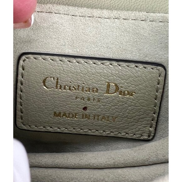 Christian Dior Goatskin Light Green Micro Saddle Bag with Strap - Picture 9 of 14